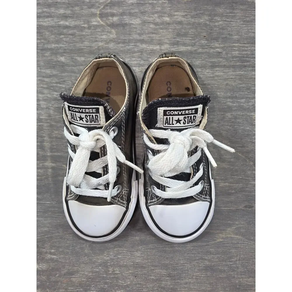 Converse Chuck Taylor All Star Low Ox Charcoal Grey Shoes Size 8 Infants